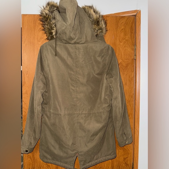 Love Tree Green Hooded Jacket with Faux Fur Trim - Picture 4 of 4